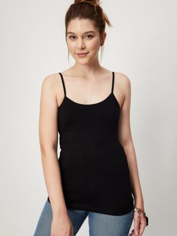 max - Women Solid Camisole with Inner Support Black