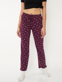 max - Women Printed Pyjama Maroon
