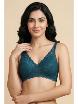 Zivame - Lace Affair Padded Non Wired 3/4Th Coverage Lace Bra - Dragonfly