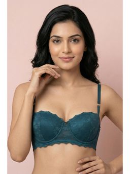 Zivame - Lace Affair Padded Regular Wired 3/4Th Coverage Lace Strapless Bra - Dragonfly