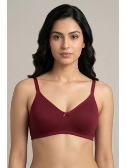 Zivame - Double Layered Non Wired 3/4Th Coverage T-Shirt Bra - Beet Red