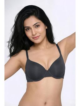 Zivame - Padded Plunge Wired Medium Coverage T-Shirt Bra - Anthracite