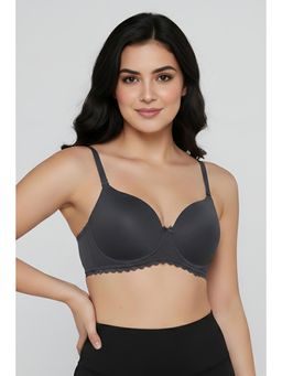 Zivame - Padded Regular Wired 3/4Th Coverage T-Shirt Bra - Anthracite