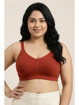 Zivame - True Curve Double Layered Non Wired Full Coverage Super Support Bra - Burnt Brick