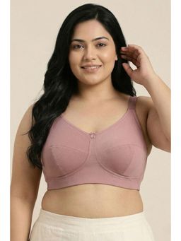 Zivame - True Curve Double Layered Non Wired Full Coverage Super Support Bra - Silver Pink