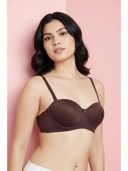Zivame - Padded Regular Wired 3/4Th Coverage Strapless Bra - Shaved Chocolate