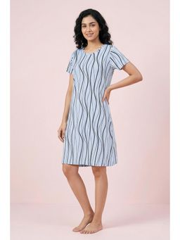 Zivame - Knit Cotton Knee Length Nightdress - Island Paradise