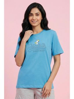 Zivame - Knit Cotton Loungewear Top - Bachelor Button