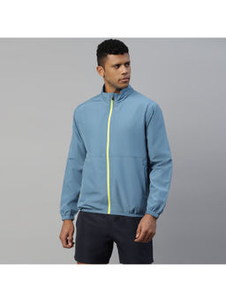 Dida - Blue Athleisure Trendy Regular Comfort Dry-Fit Winter Sports Jacket