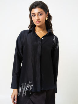 Moment Bombay - Black City Lights Silk Shirt