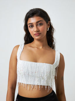 Moment Bombay - Ivory Keya Crop Top