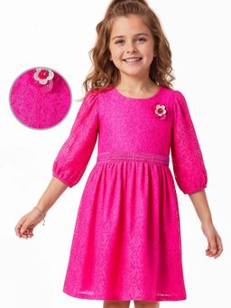 Hola Bonita - Knee Length Three Fourth Sleeves Dress