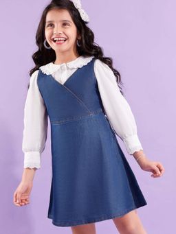 Hola Bonita - Knee Length Three Fourth Sleeves Dress With Top