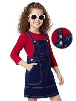 Hola Bonita - Knee Length Three Fourth Sleeves Dress With T-Shirt