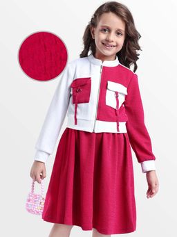 Hola Bonita - Knee Length Full Sleeves Dress With Jacket