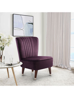 HomeTown - Jane Velvet Accent Chair in Burgundy