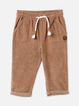 R&B - Brown Solid Regular Boys Trousers