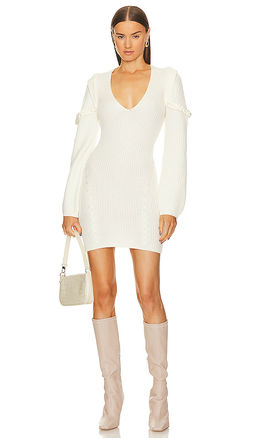 Michael Costello - Malina Deep V Neck Knit Dress