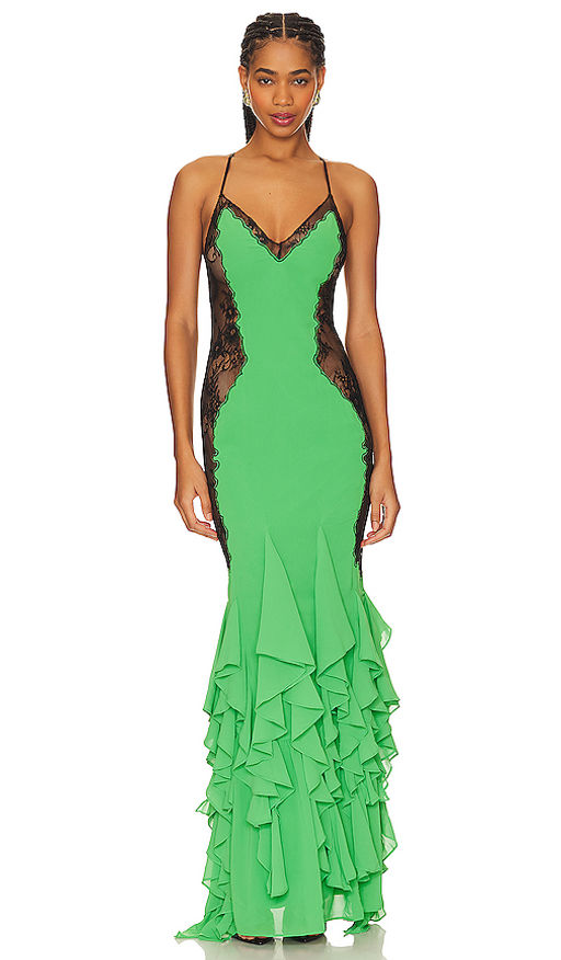 chinese dress ladies NBD Janhvi Maxi Dress Pink Hire – Paloma Dress Hire main image 1