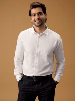 KINGDOM OF WHITE - Marble Full Sleeves Shirt With French Placket Shirt