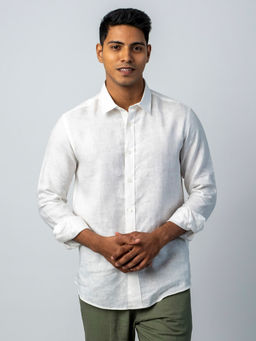 KINGDOM OF WHITE - Poolside Full Sleeves Shirt With American Placket