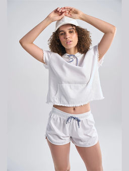 TERRA LUNA - Capri White Khadi Shorts