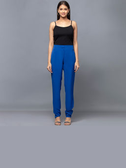 First Resort by Ramola Bachchan - Blue Slim Fit Pant