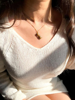 ALSO-A LOOK TO STAND OUT - Brown Hourglass Necklace