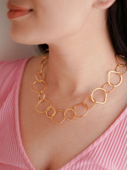 ALSO-A LOOK TO STAND OUT - Bold Handmade Gold Chain Necklace