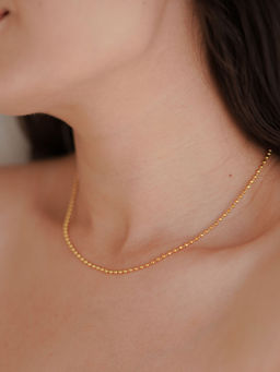 ALSO-A LOOK TO STAND OUT - Gold Beads Chain Necklace