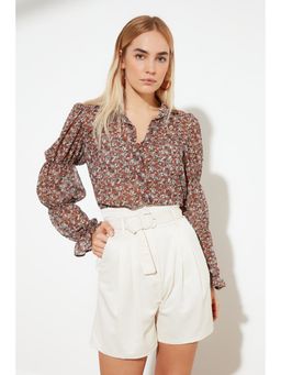 Trendyol - Womens Multi-color Floral Shirt