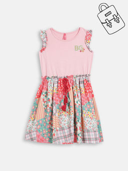 Blue Giraffe - Girls Multicolour Dress