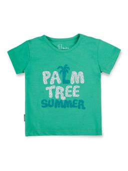 GJ Baby By Gini & Jony - Boys Cotton Green Embellished T-Shirt