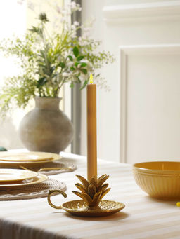 Pure Home + Living - Beige Flickering Flameless LED Taper Candle