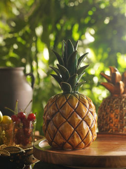 Pure Home + Living - Green Mustard Ceramic Pineapple Decor