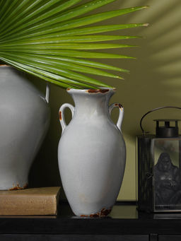 Pure Home + Living - Grey Rustic Ceramic Vase with Two Handles