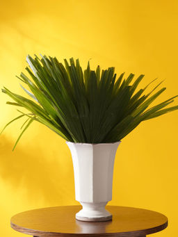 Pure Home + Living - Ivory Hexagonal Ceramic Vase