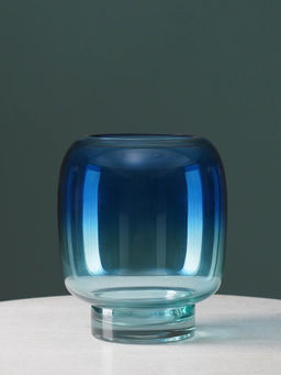 Pure Home + Living - Blue Ombre Glass Vase