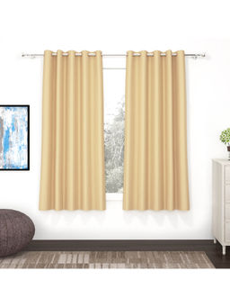 Story@Home - Blackout Window Curtains 5 Feet, Cream (Pack of 2)
