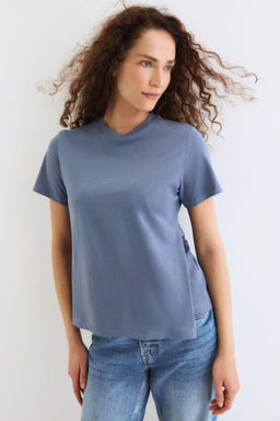 H&M - Women Blue MAMA Cotton Nursing T-Shirt