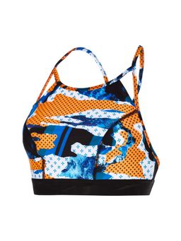 Speedo - Women's Inject Wave Crop Top H20 Active - Black & Orange