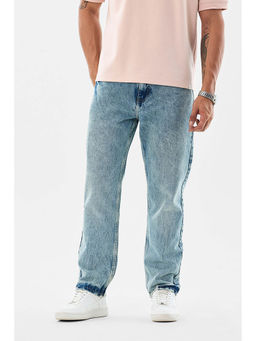 Snitch - Light Blue Washed Relaxed Casual Jeans for Men