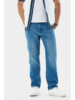 Snitch - Blue Washed Relaxed Casual Jeans for Men