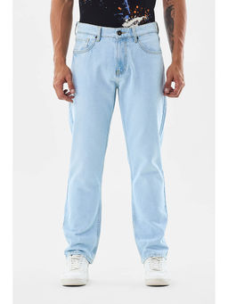 Snitch - Light Blue Washed Relaxed Casual Jeans for Men