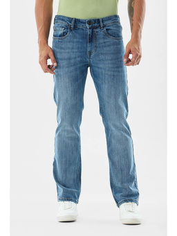Snitch - Blue Washed Straight Casual Jeans for Men