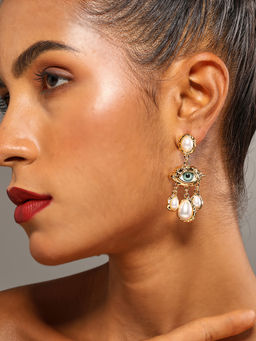 VENI - 18K Gold Plated Stainless Steel Contemporary Drop Earrings