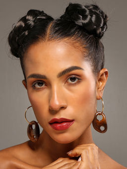 VENI - 18K Gold Plated Stainless Steel Contemporary Hoop Earrings