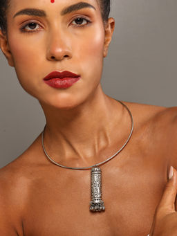 VENI - 92.5 Silver-Plated Oxidised Necklace