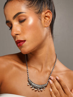 VENI - 92.5 Silver-Plated Oxidised Necklace