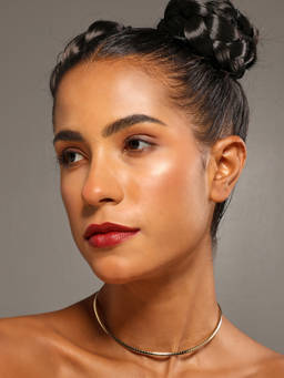 VENI - Gold-Plated Oxidised Necklace